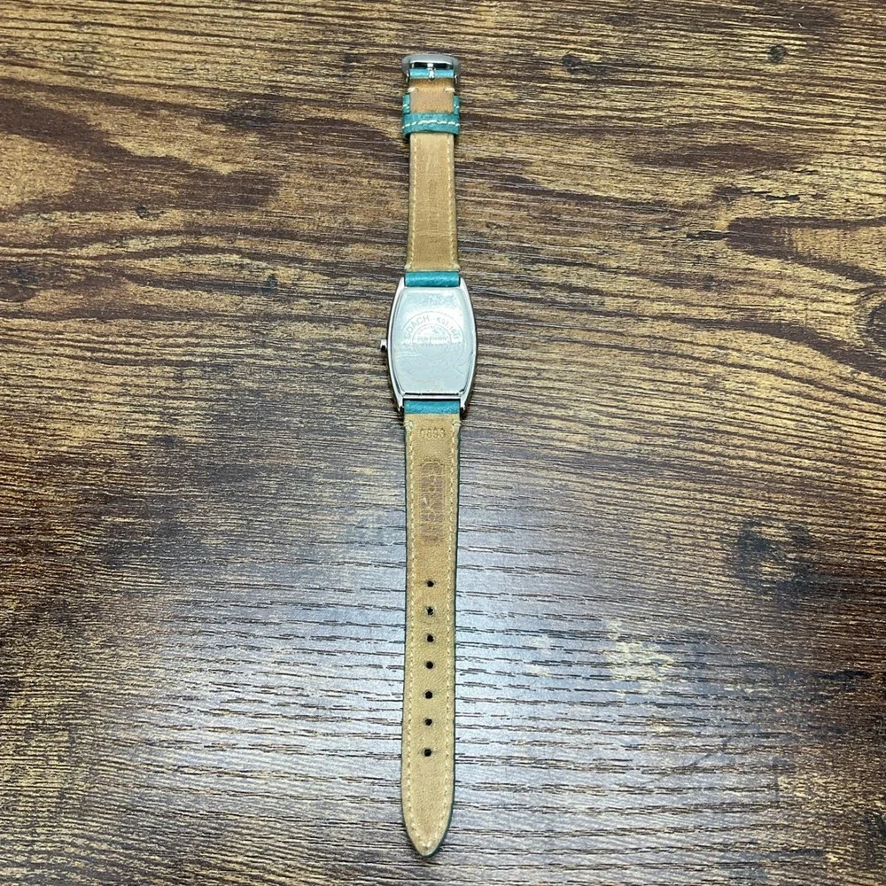 Coach Ladies Green Wrist Watch Swiss Quartz Stainless Steel New Battery 0893 - Picture 5 of 12